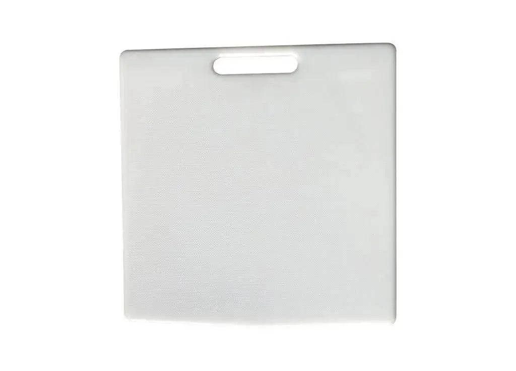 White Iceland Coolers cutting board divider with built-in handle, designed to fit inside rotomolded ice chest coolers.