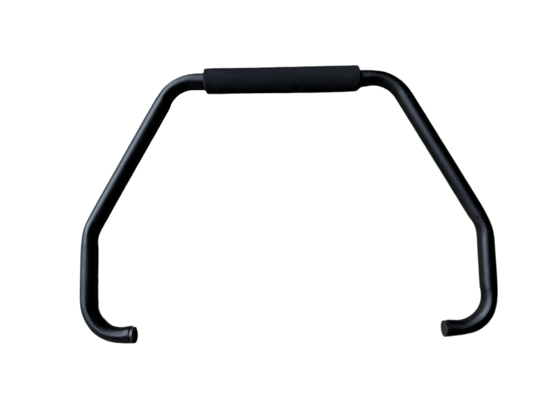 Replacement black metal swing handle with padded grip for Iceland Coolers, designed for comfortable and secure carrying.