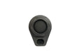 Black push-button drain spout lid for Iceland Coolers Berserker Bucket, shown from front view.