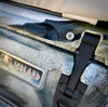 Close-up of Iceland Coolers ice chest with UV-reflective seat cushion and secure rubber latching system.