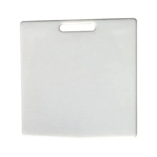 White Iceland Coolers cutting board divider with built-in handle, designed to fit inside rotomolded ice chest coolers.