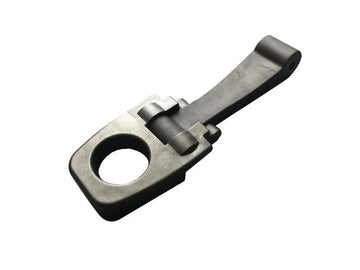 EZ Lock Latch replacement part for Iceland Coolers, featuring durable molded construction with hinge and locking hole.
