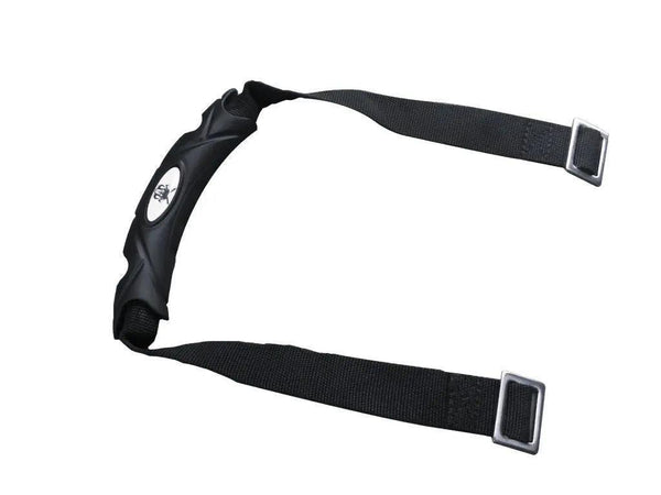 Durable cooler handle for Iceland Coolers with molded grip, adjustable nylon straps, and metal attachment loops.