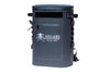 Front view of Iceland Coolers Saga Series 30-can soft cooler featuring front zip pocket and “Iceland Abilene, Texas” logo.