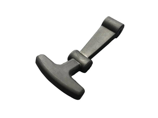 T-latch replacement part for Iceland Coolers, designed for secure cooler closure with durable molded construction and hinge support.