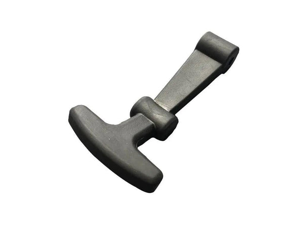 T-latch replacement part for Iceland Coolers, designed for secure cooler closure with durable molded construction and hinge support.