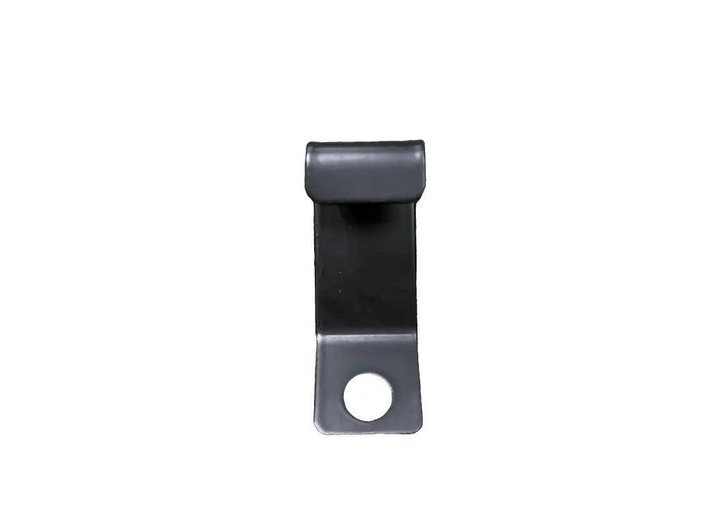 Front view of universal cooler lock bracket for Iceland Coolers, featuring a hole for padlock security during travel or storage.
